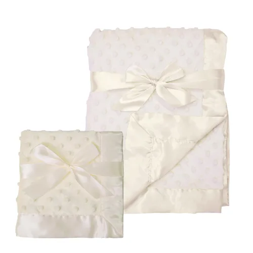 Miniatura 11 de American Baby Company Heavenly - Manta de recepción de felpilla suave (30 x 40 pulgadas), diseño de 2 capas con lunares minky y satén sedoso, rosa
