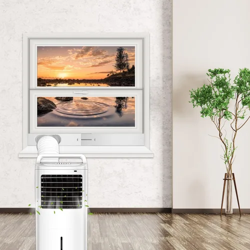 Miniatura 5 de Kit de ventilación de ventana de CA portátil con manguera de escape de 5.9 pulgadas, kit de sellado de ventana para aire acondicionado portátil, kit