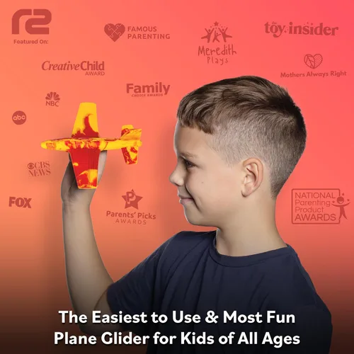 Miniatura 2 de Avión de Juguete Planeador de Espuma para Niños: Los Mejores Juguetes al Aire Libre para Niños y Niñas de Todas las Edades. Rellenos para Cestas