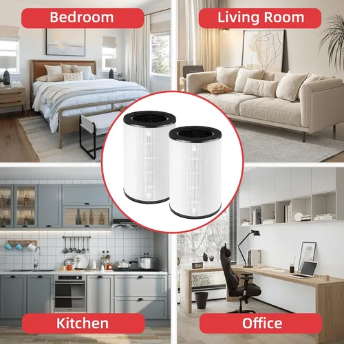 Miniatura 7 de APPLIANCEMATES AP-T40FL AP-T45 Filtro de repuesto para purificador de aire 5 en 1 Homedics Total Clean reemplaza AP-T40, AP-T40WT, AP-T45-BK