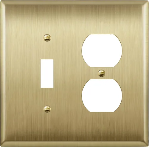 Miniatura 9 de Enerlites placas para combinación de apagador de pared, tamaño estándar, de policarbonato irrompible, color blanco, Blanco, 1