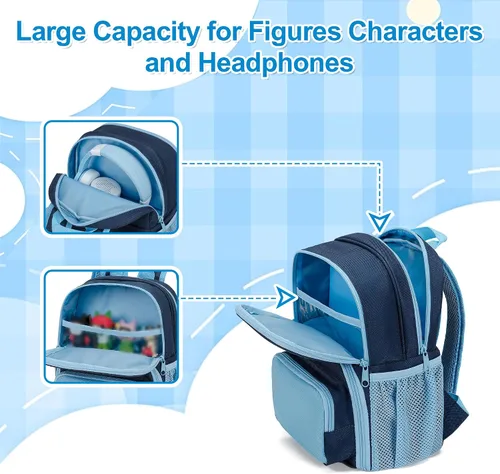 Miniatura 2 de LoDrid Mochila compatible con Tonie Box 2/1, funda de transporte con múltiples bolsillos para auriculares, cargador y accesorios, bolsa