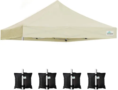 ONTHEWAY Toldo de repuesto de 10 x 10 pies para tienda de campaña desplegable, tela impermeable resistente con protección UV, cubierta superior