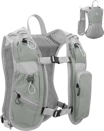 Miniatura 14 de Chaleco de correr para mujeres y hombres, mochila de hidratación para correr, chaleco para corredores, chaleco de hidratación, con soporte frontal