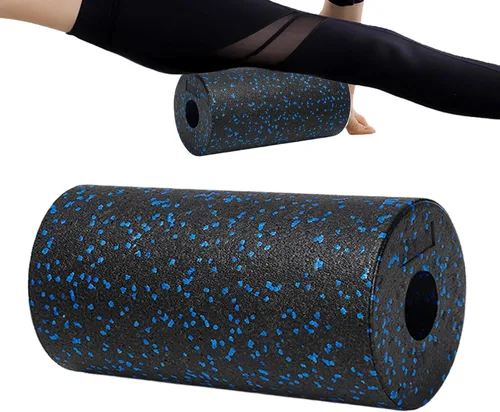 Miniatura 8 de Rodillo de espuma, soporte de entrenamiento, 11.8 in, masajeador de tejido profundo, rodillo de masaje de yoga, superficie texturizada, para Negro