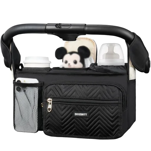 Miniatura 10 de Carrito doble para cochecito compatible con Bob Duallie, Baby Jogger City Mini Gt2 y Zoe Twin V2, consola doble para cochecito con bolsa enfriadora