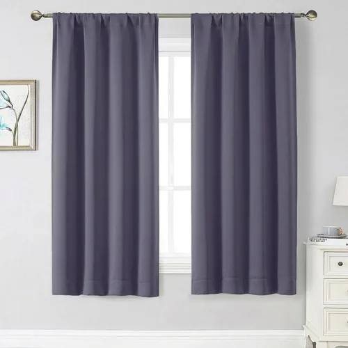 Miniatura 142 de Cortinas opacas para dormitorio, sala de estar, juego de 2 paneles de 54 pulgadas de largo, cortinas de oscurecimiento de habitación con aislamiento