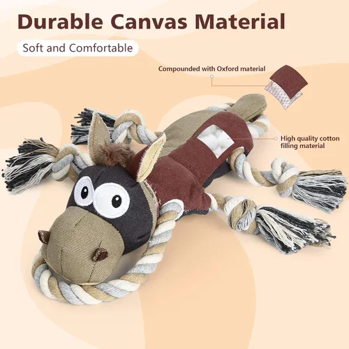 Miniatura 3 de IOKHEIRA Juguetes para Perros para Masticadores Agresivos, Juguetes para Perros Duros e Indestructibles, Juguetes Chirriantes para Perros Grandes