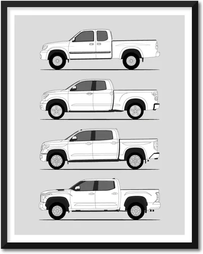 Miniatura 9 de Idea Network Póster hecho a mano compatible con Toyota FJ Cruiser, arte de pared impreso hecho a mano, decoración de los BJ, FJ25, FJ40, FJ43, FJ45