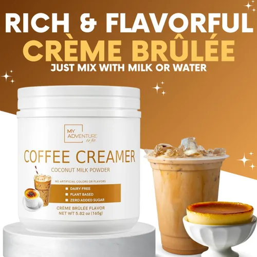 Miniatura 5 de Crema de café en polvo sin lácteos, crema en polvo sin azúcar para café caliente o helado, crema keto para mujeres y hombres, crema de coco baja