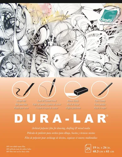 Miniatura 9 de Grafix Dura-Lar Película de 0.002", Ultra Transparente, Brillante 40" x 50', Material, Alternativa de Mylar/Acetato para, Plantillas y Plantillas