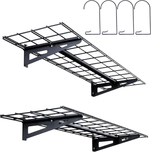 VEVOR Estantería de garaje montada en la pared, estantes resistentes de 1 x 4 pies, estante de almacenamiento flotante de capacidad de carga de 400