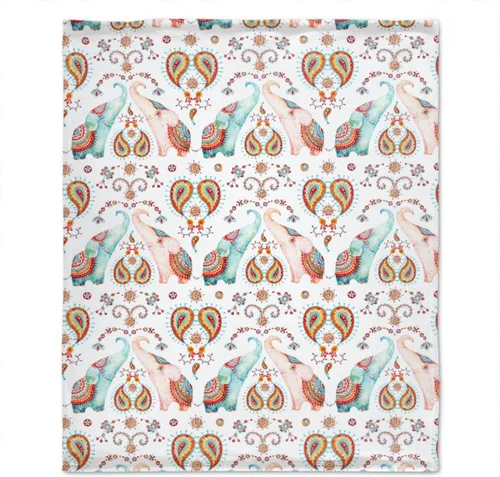 Miniatura 14 de Bonita manta de franela de elefante, ultra suave y acogedora, manta de forro polar ligera y mullida, manta de felpa cálida para sofá, cama, 30 x 40