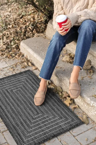 Miniatura 27 de Adiva Rugs Alfombra de área para interiores y exteriores, resistente a la intemperie, fácil de limpiar, resistente a las manchas para comedor, patio