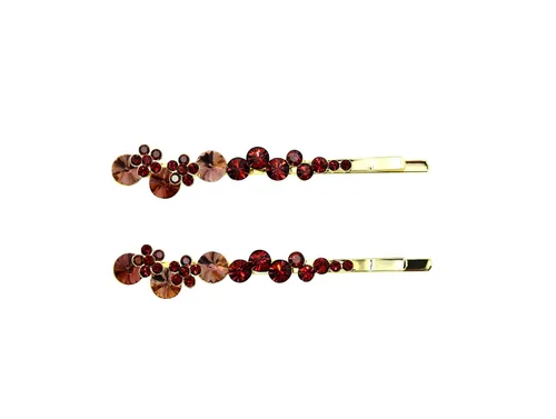 Miniatura 14 de Faship - Un par de pinzas para el cabello con diseño floral AB (2 unidades)