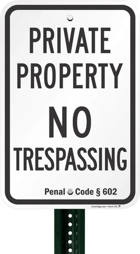 Miniatura 3 de SmartSign Señal de California No Trespassing con el código penal oficial de California 602 12 x 18 pulgadas - 63 mil de grosor, libre de óxido