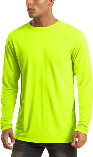 Miniatura 55 de MAGCOMSEN Camisas de manga larga para hombre, protección solar UPF 50+, camisetas atléticas para senderismo, correr, entrenamiento, protección