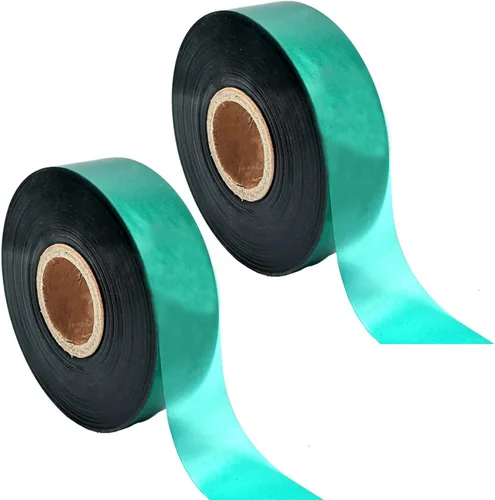 2 rollos de cinta elástica para atar jardín, cinta gruesa para plantas, estacas de vinilo verde jardín para uso en interiores y exteriores, patio,