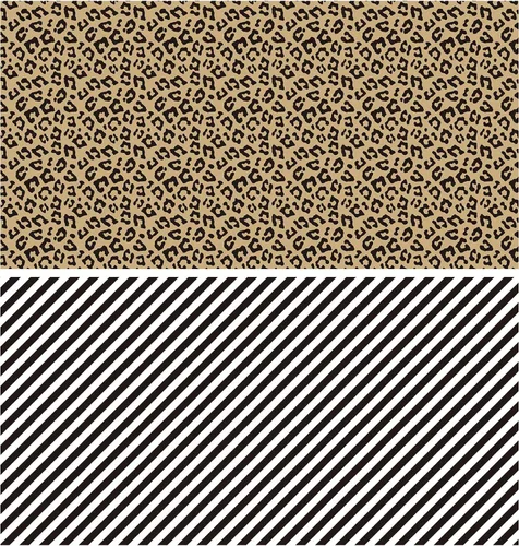 Miniatura 3 de WRAPAHOLIC Papel de regalo reversible de leopardo, mini rollo, 17 pulgadas x 33 pies, estampado de leopardo con brillo metálico y diseño de rayas