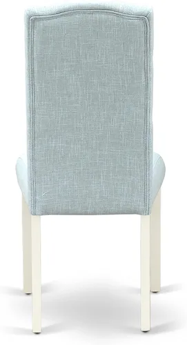 Miniatura 9 de East West Furniture HLCE5-LWH-15 - Juego de mesa de comedor de 5 piezas para 4 personas, incluye una mesa de cocina redonda con pedestal y 4 sillas