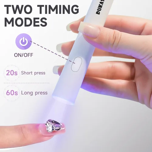 Miniatura 2 de Luz UV de mano para uñas de gel, mini luz de uñas portátil, lámparas LED de secado de esmalte de uñas para esmalte de gel, secadora de uñas