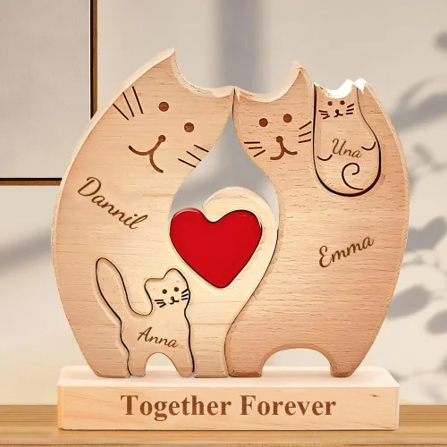 Miniatura 5 de Pies de bebé de madera personalizados con nombres de familia, We are One, rompecabezas de nombres de miembros de la familia personalizados, regalos