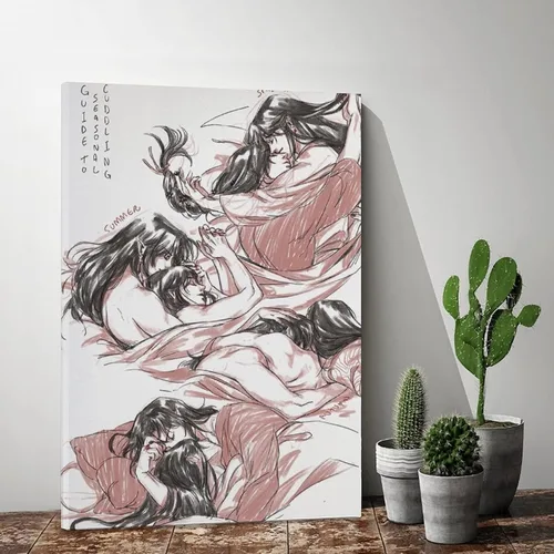 Miniatura 2 de ZHANGNA Tian Guan Ci Fu BL Anime 11 - Póster en lienzo para decoración de dormitorio, oficina, habitación, regalo, impresión artística de pared