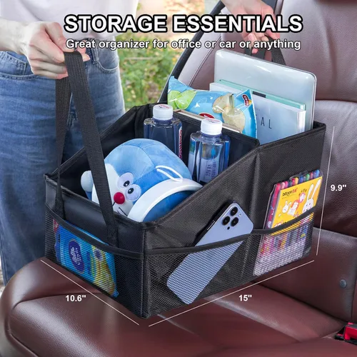 Miniatura 6 de Caja Organizadora de Asiento Delantero-Trasero para Automóvil - Organizador Portátil de Asiento de Pasajero, Organizador de Asiento de Automóvil
