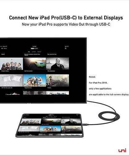 Miniatura 9 de uni Cable USB C a HDMI de 3 pies 4K@60Hz, cable trenzado USB Tipo C a HDMI de UNA vía (compatible con Thunderbolt 3/4) con MacBook Pro/Air 2023