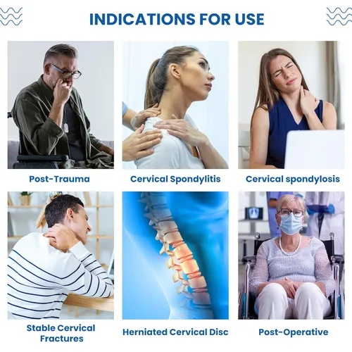 Miniatura 3 de Ossur Collar cervical Miami J - Alivia el dolor y la presión en la columna vertebral Inmovilizador de vértebras C-Spine Almohadillas