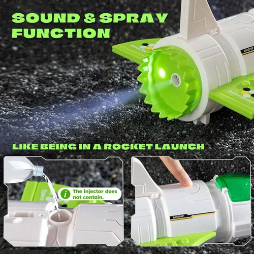 Miniatura 4 de Jomifin Juguete de nave espacial para niños y niñas, juguetes del transbordador espacial con luces y sonido, figura de 3 astronautas, cabina que se