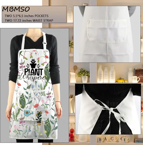 Miniatura 3 de MBMSO Delantal de jardinería - Delantal susurrador de plantas para regalos de jardinero Delantal susurrador de plantas-w