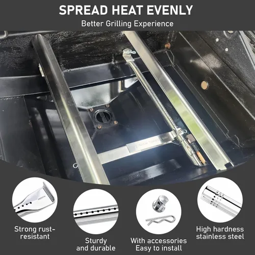Miniatura 8 de Uniflasy Piezas de parrilla para Charbroil Performance 2 quemadores 463630021 463655021 463655421 463655621, para Charbroil 4 quemadores 463365021