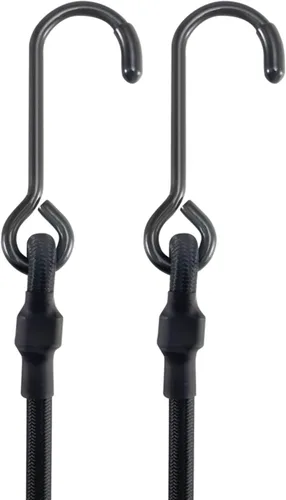 Miniatura 17 de Paquete de 4 cordones elásticos planos ajustables de 3 vías con ganchos, fácil de ajustar la longitud de los 3 lados, Lucky Straps 30 pulgadas