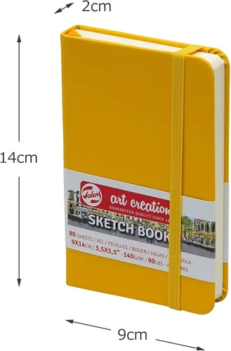 Miniatura 2 de Royal Talens T9314-111M 441769 Cuaderno de bocetos y libreta de dibujo Talens Art Creation 3.5 x 5.5 pulgadas (9 x 14 cm), Amarillo Dorado