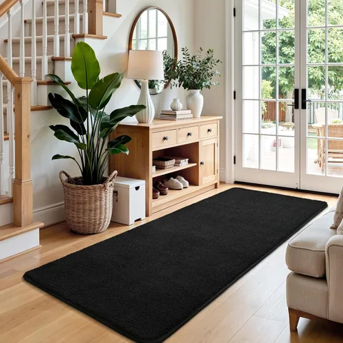 Miniatura 37 de Keeko Alfombra Suave para Pasillo, Alfombras de Pasillo de 2x8 pies para Mesita de Noche Dormitorio Sala de Estar Antideslizante Lavable Moderna