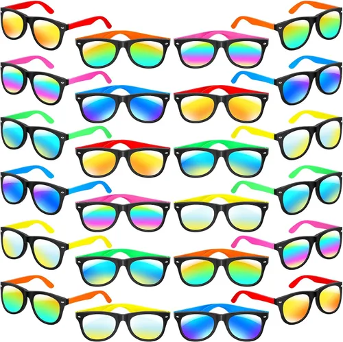 Miniatura 6 de Gafas de sol para niños a granel, gafas de sol de neón con protección UV400, niños y niñas, recuerdos de fiesta para niños, suministros de fiesta