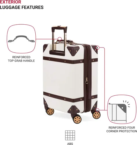 Miniatura 5 de SwissGear 7739 - Maletín rígido con ruedas giratorias, Blanco, 7739 Maletero rígido con ruedas giratorias