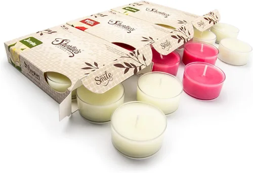 Miniatura 12 de Velas navideñas de alta calidad, paquete de 3 (18 velas de té altamente perfumadas) – Dicken's Navidad, árbol de Navidad, Nochebuena – Hecho