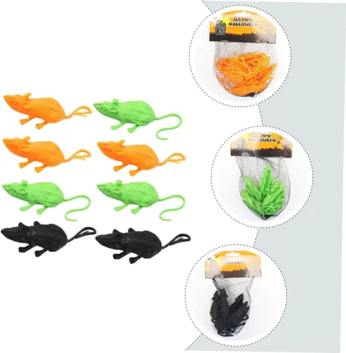 Miniatura 4 de Kisangel 18pcs Realistic Fake Mouse Decor for Halloween Pranks Unique Mice Toy Layout Props Soft Material for Home and Party Decoration Chic and