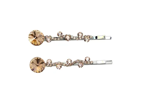 Miniatura 11 de Faship Un par de pinzas para el cabello AB con diamantes de imitación de alta calidad, 2 pines