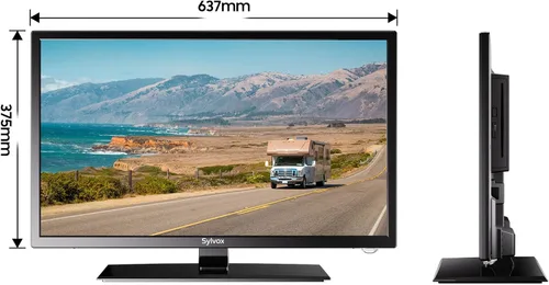 Miniatura 6 de SYLVOX TV RV de 19 pulgadas, Smart 12V HDTV con reproductor de DVD, opciones de alimentación dual (12V CC/AC), compatibilidad con Google OS y Google