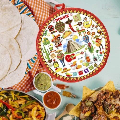 Miniatura 5 de SOKKIA Calentador de tortillas, bolsa de tela aislante de 12 pulgadas, bolsa de tela para usar en microondas para mantener la comida caliente