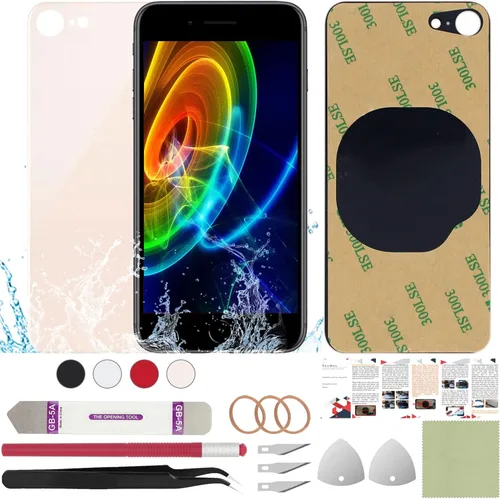Miniatura 12 de Funda trasera de repuesto compatible con iPhone 8 de 4.7" + Herramientas profesionales (Gris espacial)