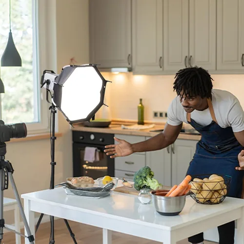 Miniatura 8 de Ulanzi TT43 Soporte de luz extensible para fotografía, trípode de aluminio ajustable de 6.23 pies, trípode de iluminación de estudio portátil