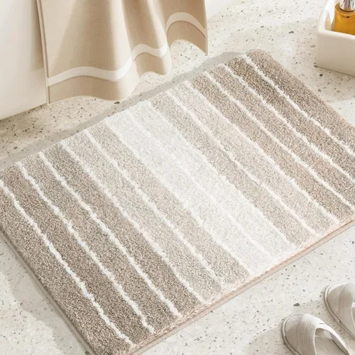 Alfombra de baño antideslizante, extra suave y absorbente, lavable a máquina, tapetes de baño para suelo de baño, bañera y ducha, 18 x 24 pulgadas,