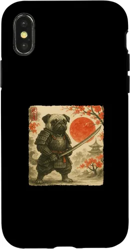 Miniatura 5 de Pug Samurai Japanese Warrior Costume Sumi-e Art Funny Case for iPhone 17