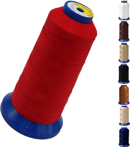 Miniatura 9 de Hilo de nailon adherido para costura, hilo de nailon resistente para cuero, jeans, tapicería y tejer; #69 T70 tamaño 210D/3 1400 yardas