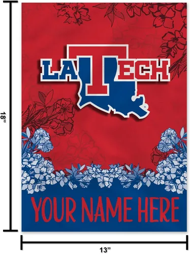 Miniatura 6 de Rico Industries Bandera de jardín personalizada estándar/primaria de la NCAA Louisiana Tech Bulldogs - 01