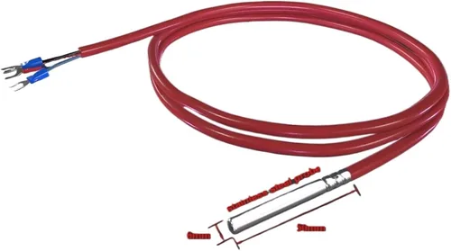 Miniatura 2 de Waterproof PT1000 thermistor -50~+200 Celsius Temperature Sensor 6 * 50mm Probe Thermal Resistance with Silicone Cable